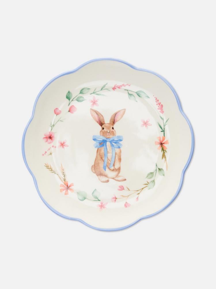 Conjuntos de Pratos Estampados de Páscoa Peter Rabbit Azul - 6 Peças