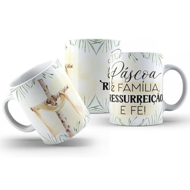 Kit Caneca Temática Páscoa  - 3 Peças