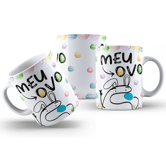 Kit Caneca Temática Páscoa  - 3 Peças