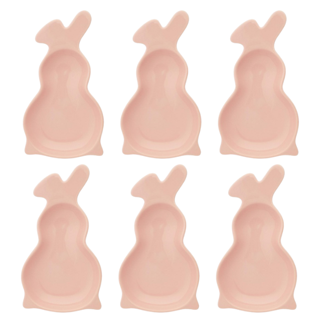 Tigela de cerâmica Coelho da Páscoa Peter Rabbit Rosa - 6 Peças