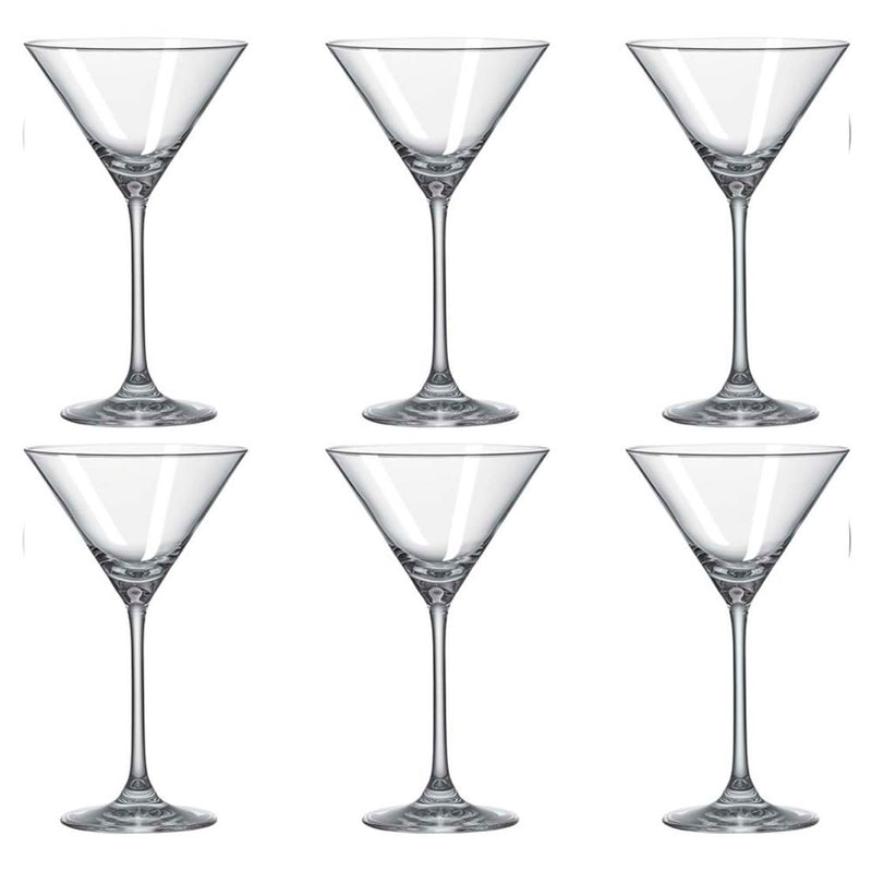 Jogo de Taças Cristal Para Martini 210 Ml Classic - 6 Peças