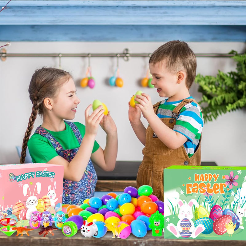 EGG BOX - Caixa com Ovos de Páscoa com brinquedos para caça aos ovos