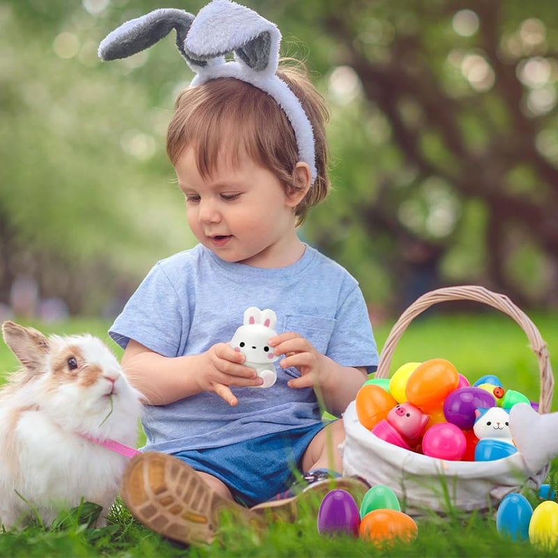 EGG BOX - Caixa com Ovos de Páscoa com brinquedos para caça aos ovos