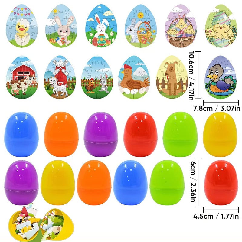 EGG BOX - Caixa com Ovos de Páscoa com brinquedos para caça aos ovos